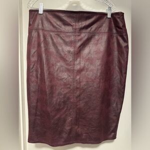 Vex Collection Faux Leather Skirt